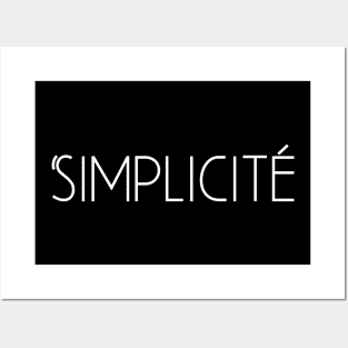 Simplicity Minimalist French Design Simplicité Posters and Art